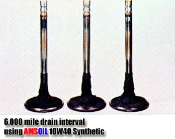 6000 mile drain interval using amsoil 10W40 synthetic oil